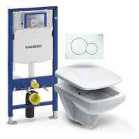 Geberit - Set Duofix (modul, Sigma 01 bílá, Nova Pro WC oblé + sedátko) B1F