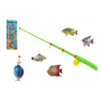 Hra ryby/rybář magnetická plast 5ks+prut plast 39cm