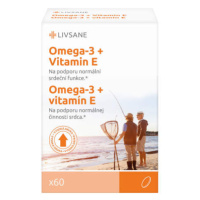LIVSANE Omega 3 + Vitamin E vysoká dávka 60ks