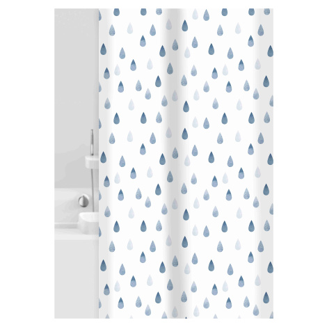 GRUND Sprchový závěs DROPS Bílá modrá 180x200 cm