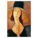 Obrazová reprodukce Portrait of Jeanne Hebuterne in a large hat, Amedeo Modigliani, 26.7 × 40 cm