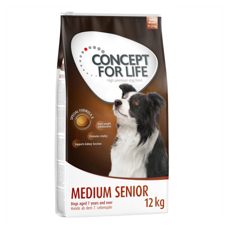 Výhodné balení Concept for Life 2 x velké balení - Medium Senior (2 x 12 kg)