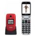EVOLVEO EasyPhone FS, vyklápěcí mobilní telefon 2.8" pro seniory s nabíjecím stojánkem (červená 