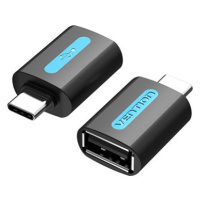 Vention USB-C (M) to USB 2.0 (F) OTG Adapter Black PVC Type