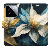 iSaprio flip pouzdro Gold Flowers pro Xiaomi 14