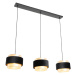 Moderní závěsná lampa černá se zlatým 3-světlem - Elif