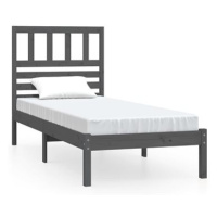 Rám postele šedý masivní borovice 90 × 200 cm, 3101010