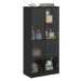 vidaXL Highboard s dvířky černý 68 x 37 x 142 cm kompozitní dřevo