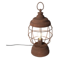Rustikální stolní lampa rez - Lentera
