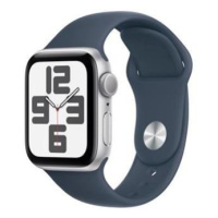 Apple Watch SE (2023) GPS 40mm sportovní silikonový řemínek bouřkově modrý S/M