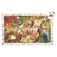 Djeco Vyhledávací puzzle Koně - 200 pcs