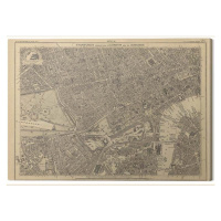 Obraz na plátně Stanfords Library - Map of London, (40 x 50 cm)
