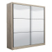 Zrcadlová skříň s posuvnými dveřmi debby 215 - dub šedý
