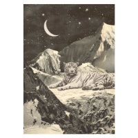 Obrazová reprodukce Giant White Tiger in Mountains, Bodart, Florent, 30 × 40 cm