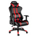 tectake 402030 kancelářská židle racing - černá/červená - černá/červená