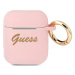 Guess GUA2SSSI AirPods cover pink Silicone Vintage Script (GUA2SSSI)