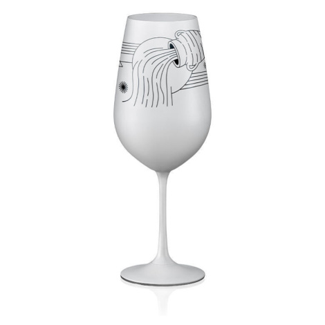 Crystalex sklenička na víno Vodnář Bílá 550 ml 1KS Crystalex-Bohemia Crystal