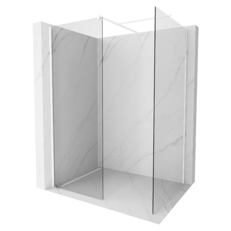 MEXEN/S Kioto Sprchová zástěna WALK-IN 115 x 100 cm, transparent, bílá 800-115-202-20-00-100