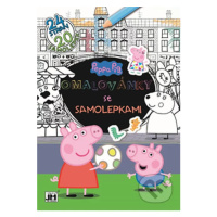 Peppa - Omalovánky se samolepkami A4+ - kniha z kategorie Omalovánky