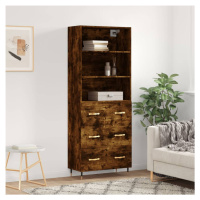 vidaXL Skříň highboard kouřový dub 69,5 x 34 x 180 cm kompozitní dřevo