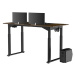 Elektricky výškově nastavitelný stůl UPLIFT — 160 cm, hnědá / černá