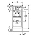 Montážní prvek pro pisoár Geberit Duofix / 112–130 cm / max. 1600 kPa / modrá