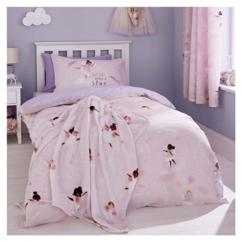 Růžová dětská deka z mikroplyše 130x170 cm Dancing Fairies – Catherine Lansfield