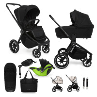 MUUVO  - Kočárek kombinovaný Quick 4.0 Classic black set 2v1 + KIDDY Evoluna i-size 2 + základna