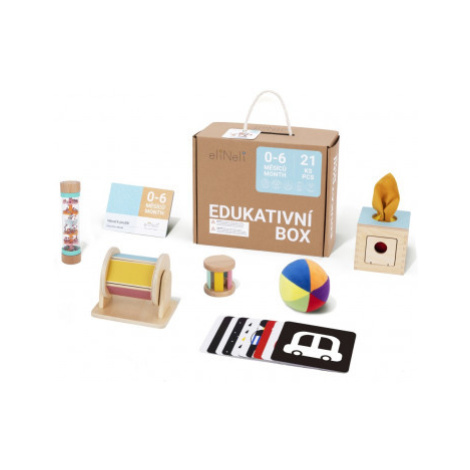 Sada naučných hraček pro miminka 0–6 měsíců - edukativní box Elisdesign