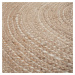 Flair Rugs koberce Kusový koberec Capri Jute Natural kruh - 133x133 (průměr) kruh cm