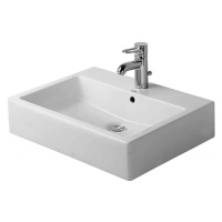 DURAVIT Vero Umyvadlo 60x47 cm, s přepadem, s otvorem pro baterii, bílá 0454600027