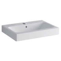 Geberit iCon - Umyvadlo 600x485 mm, otvor pro baterii, s přepadem, s KeraTect, bílá 124560600