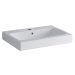 Geberit iCon - Umyvadlo 600x485 mm, otvor pro baterii, s přepadem, s KeraTect, bílá 124560600