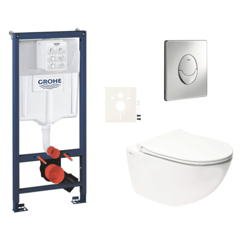 Závěsný wc set do lehkých stěn / předstěnová montáž Swiss Aqua Technologies Infinitio SIKOGRSIN1 GROHE