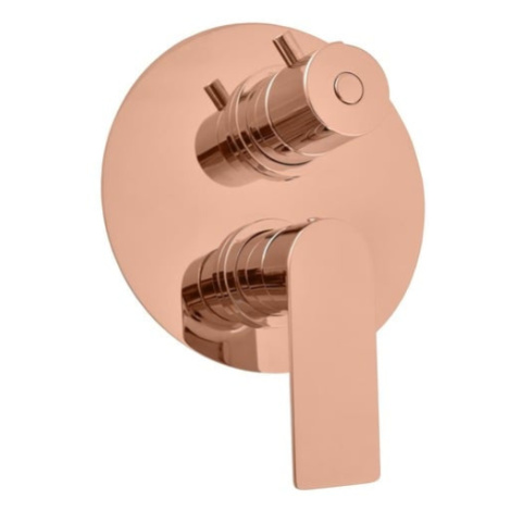 Sprchová a vanová baterie RAV SLEZÁK Nil včetně podomítkového tělesa zlatá růžová NL187.3ZRL