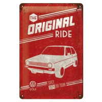 Plechová cedule Volkswagen VW - Golf 1974, 20 × 30 cm