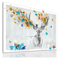 Obraz na plátně DEER DREAMS COLOR N různé rozměry Ludesign ludesign obrazy: 100x70 cm