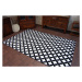 Dywany Lusczow Kusový koberec SKETCH CALLUM bílý / černý - diamant