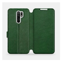 Flip pouzdro na mobil Xiaomi Redmi 9 - Zelené - kožené - Green Leather