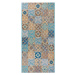 Běhoun Cappuccino 105880 Mosaik Blue Multicolored 75x150 cm