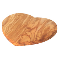 Prkénko ve tvaru srdce z olivového dřeva