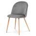 Jídelní židle JONAS — dekor buk, samet, šedá