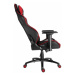 Herní židle RACING ZK-026 — PU kůže, černá / červená, nosnost 130 kg