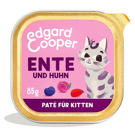 Edgard & Cooper Paté Kitten, kachna a kuře z volného chovu 16× 85 g