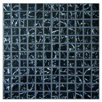 Skleněná mozaika Mosavit Negro marquina 30x30 cm lesk NEGROMA