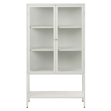 Bílá kovová vitrína 88x132 cm Carmel – Unique Furniture