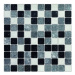 KT31-217 Crearreda omyvatelné nalepovací čtverce do kuchyně na kachličky černo bílá mozaika, 3 k