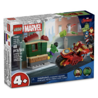 Iron Man s motorkou a Hulk - LEGO® Marvel