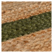 Flair Rugs koberce Kusový koberec Grace Jute Natural/Green Rozměry koberců: 120x170