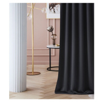 Černý zatemňující závěs na kruhy 140 x 250 cm